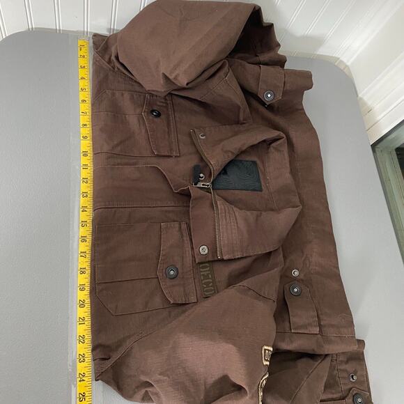 Y2K DC Shoes Mens Admiral Canvas Jacket Size M Utility Grunge Skater Patch Coat - Picture 10 of 12